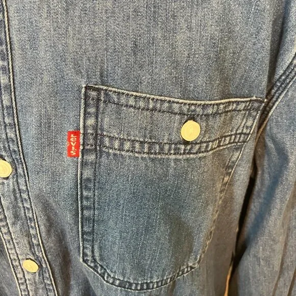 Men's Levi's Denim Shirt Size L - Picture 5 of 5
